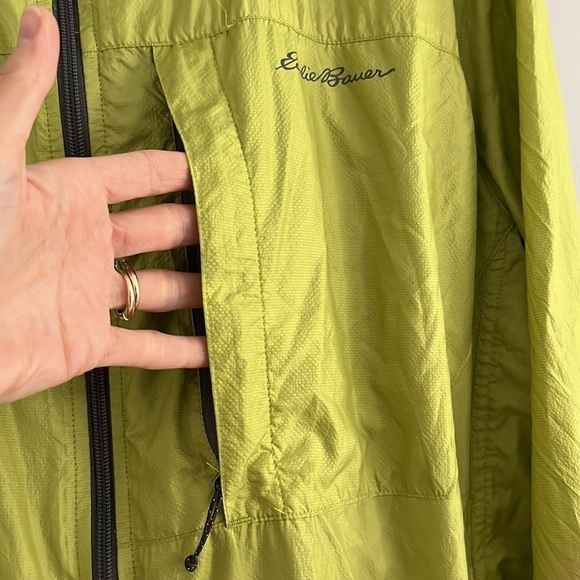 Eddie Bauer Packable Windbreaker Jacket Ultra Lightweight Nylon Hooded XL - Picture 5 of 15